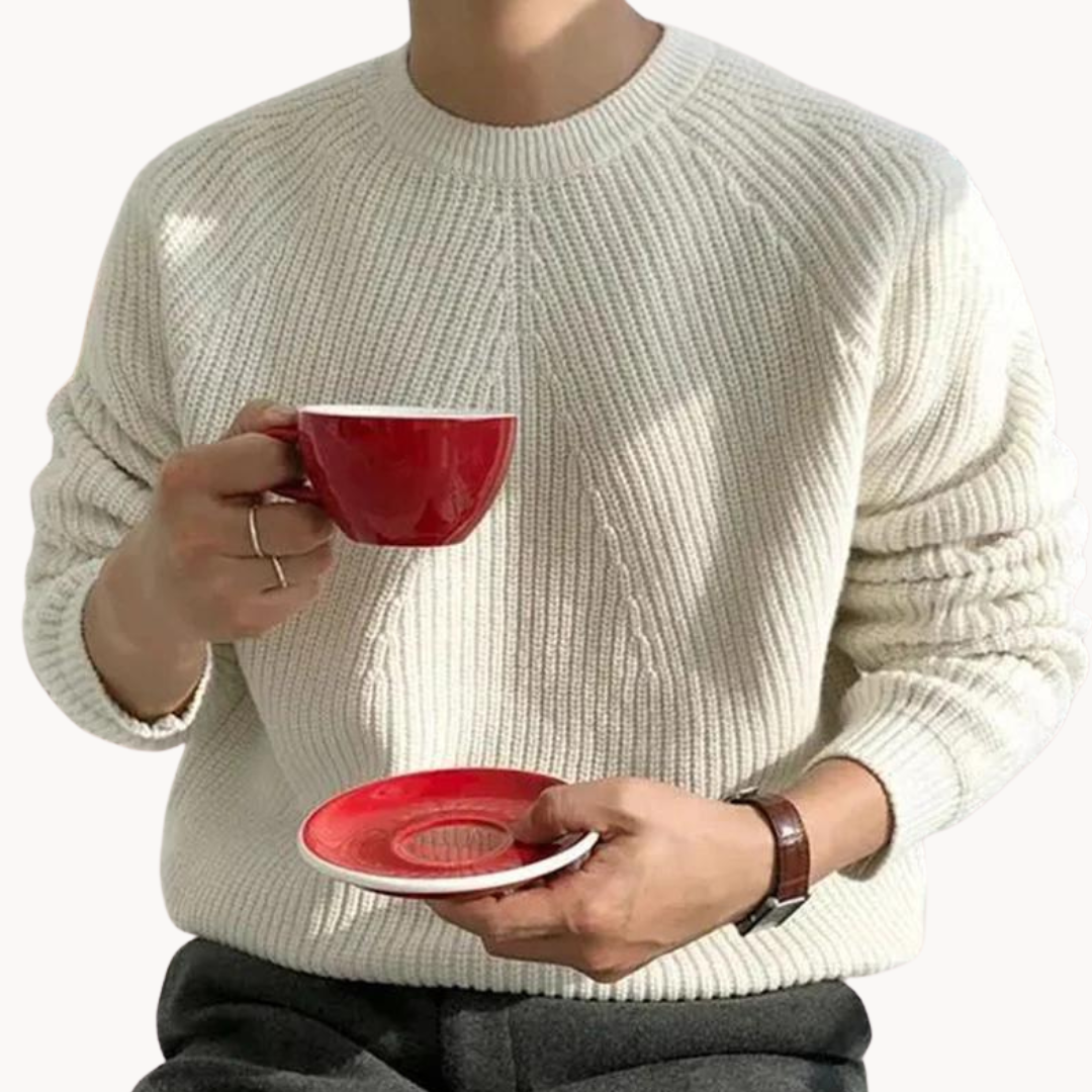 Ridgeway Textured Sweater-Sweaters-Brown-S-EdelmannandCo.