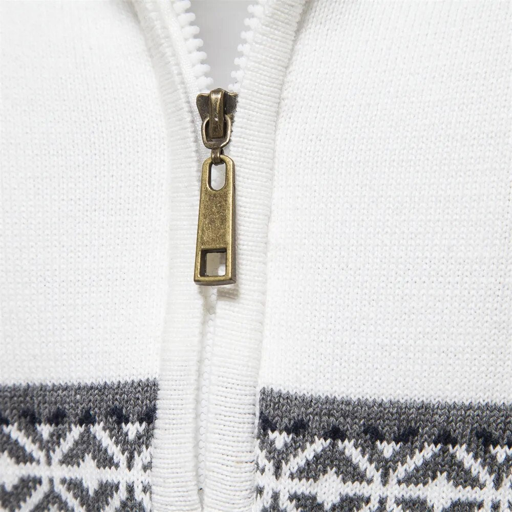 Soho Pullover Zip-up-Sweaters-White-S-EdelmannandCo.