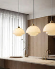 MilkGlass Glow – Soft Ivory Glass Pendant for Serene Ambiance