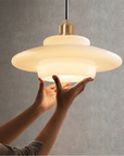MilkGlass Glow – Soft Ivory Glass Pendant for Serene Ambiance