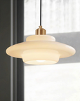 MilkGlass Glow – Soft Ivory Glass Pendant for Serene Ambiance