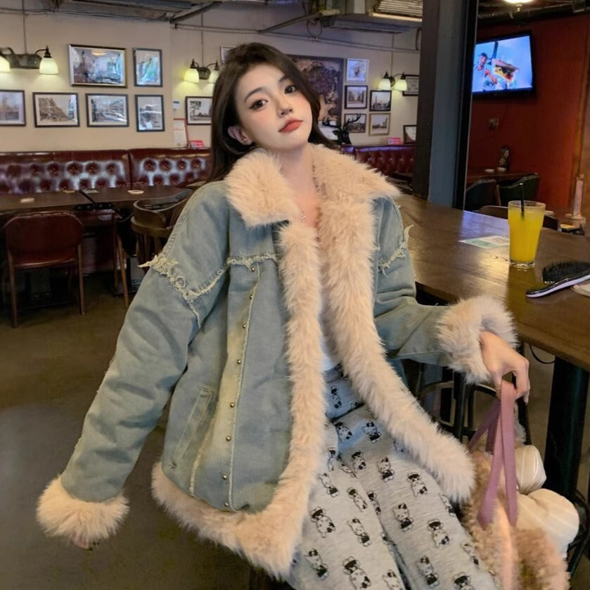 Delilah | Women's Stylish Denim Down Winter Jacket