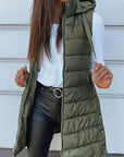 Oversized Women’s Quilted Padded Vest – Long Hooded Bodywarmer for Layered Winter Outfits