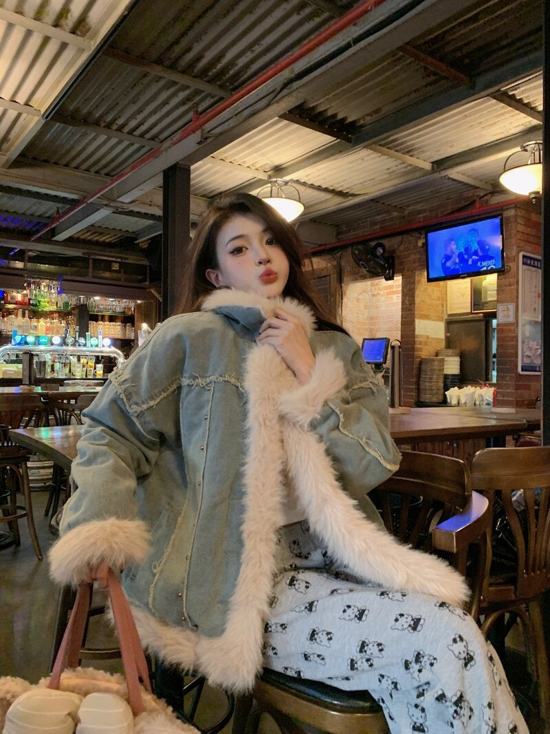 Delilah | Women's Stylish Denim Down Winter Jacket