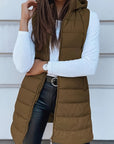 Oversized Women’s Quilted Padded Vest – Long Hooded Bodywarmer for Layered Winter Outfits