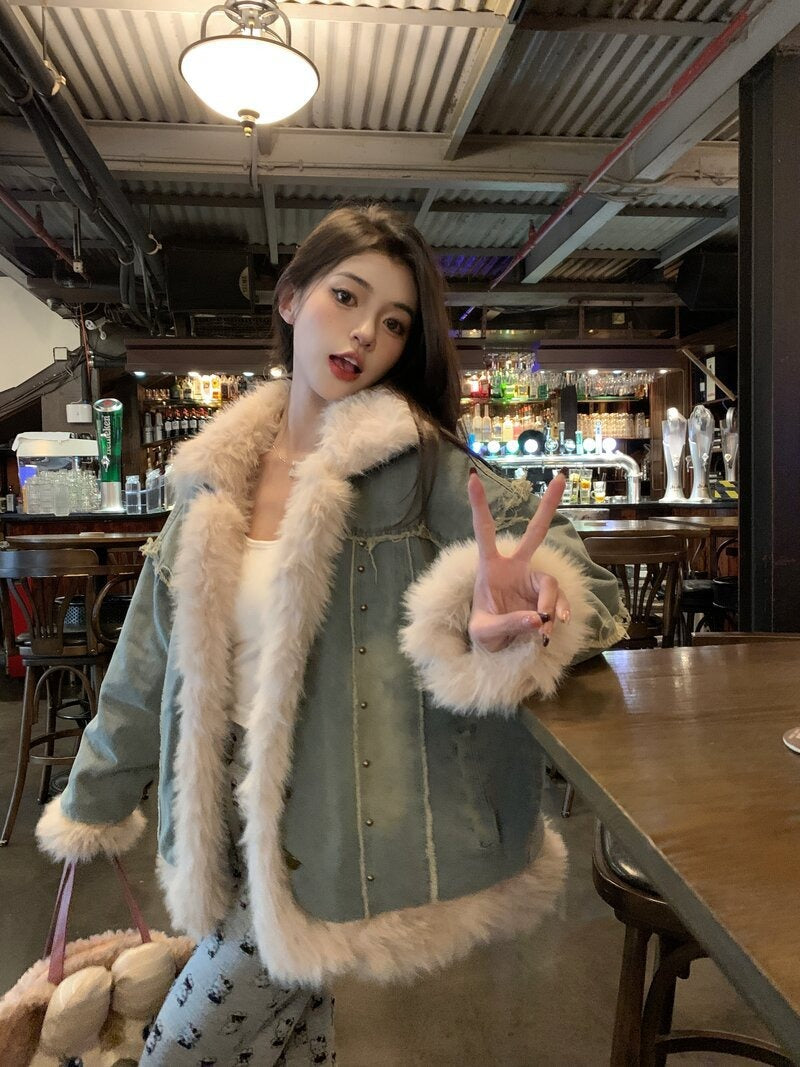 Delilah | Women's Stylish Denim Down Winter Jacket