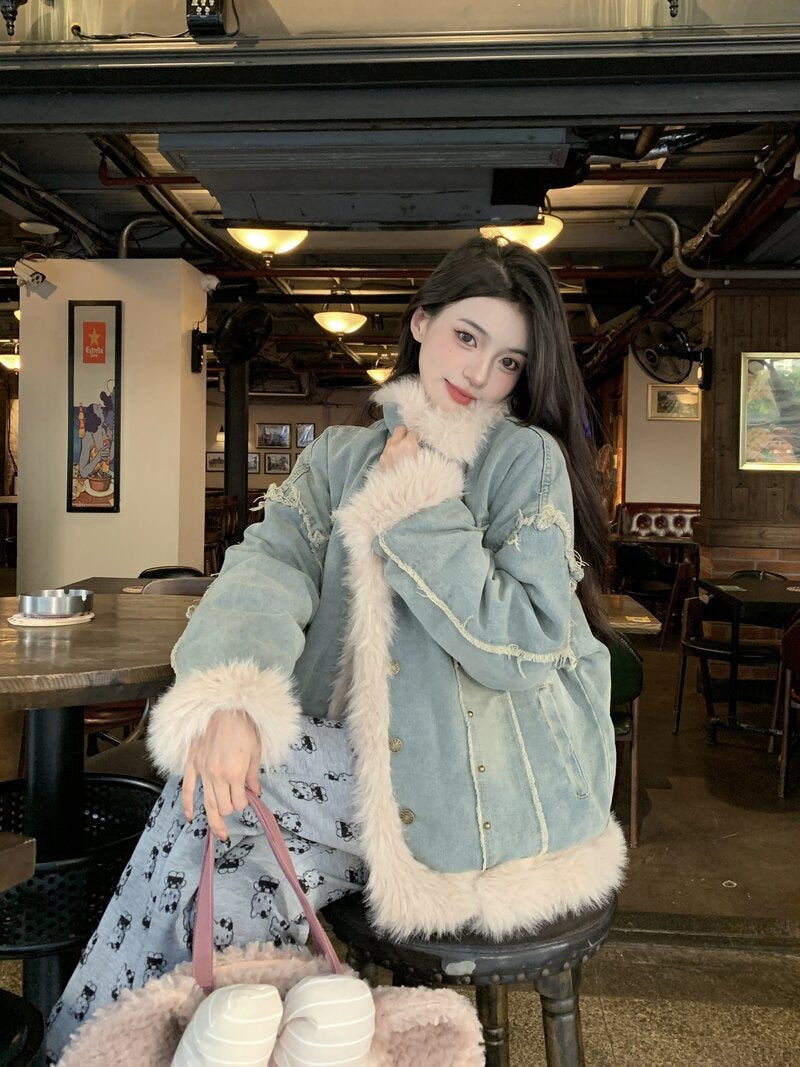 Delilah | Women's Stylish Denim Down Winter Jacket