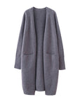 Classic Women’s Wool Blend Coat – Relaxed Fit Knee-Length Winter Coat with Wide Lapel for Everyday Elegance