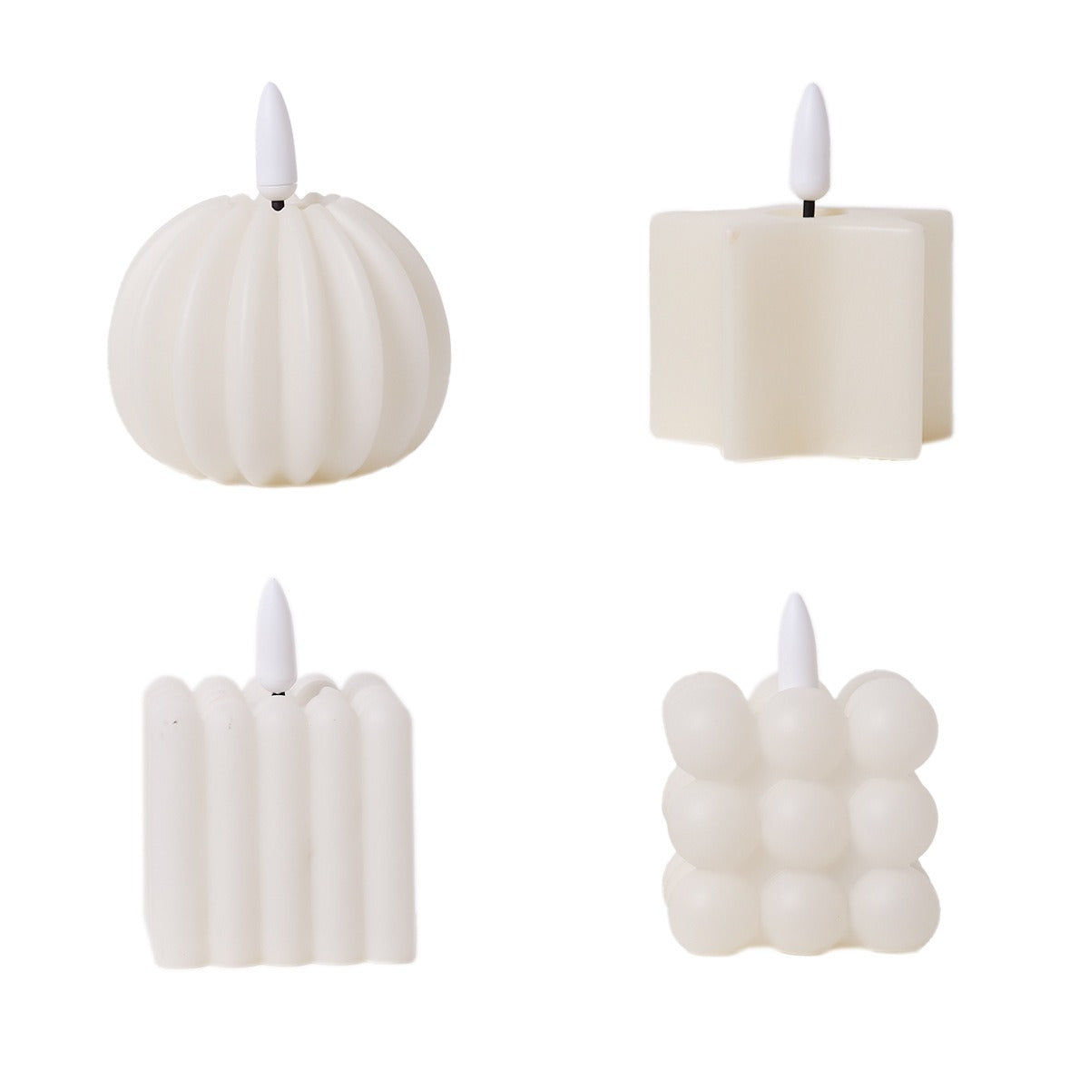 WinterShine – Elegant LED Candle in Frosted Glass Snowball Design