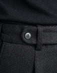 Hampton | Pantaloni in pregiata lana merino nera