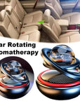 SolarGlow | Double-Suspended Rotating Crystal Car Aromatherapy Ornament