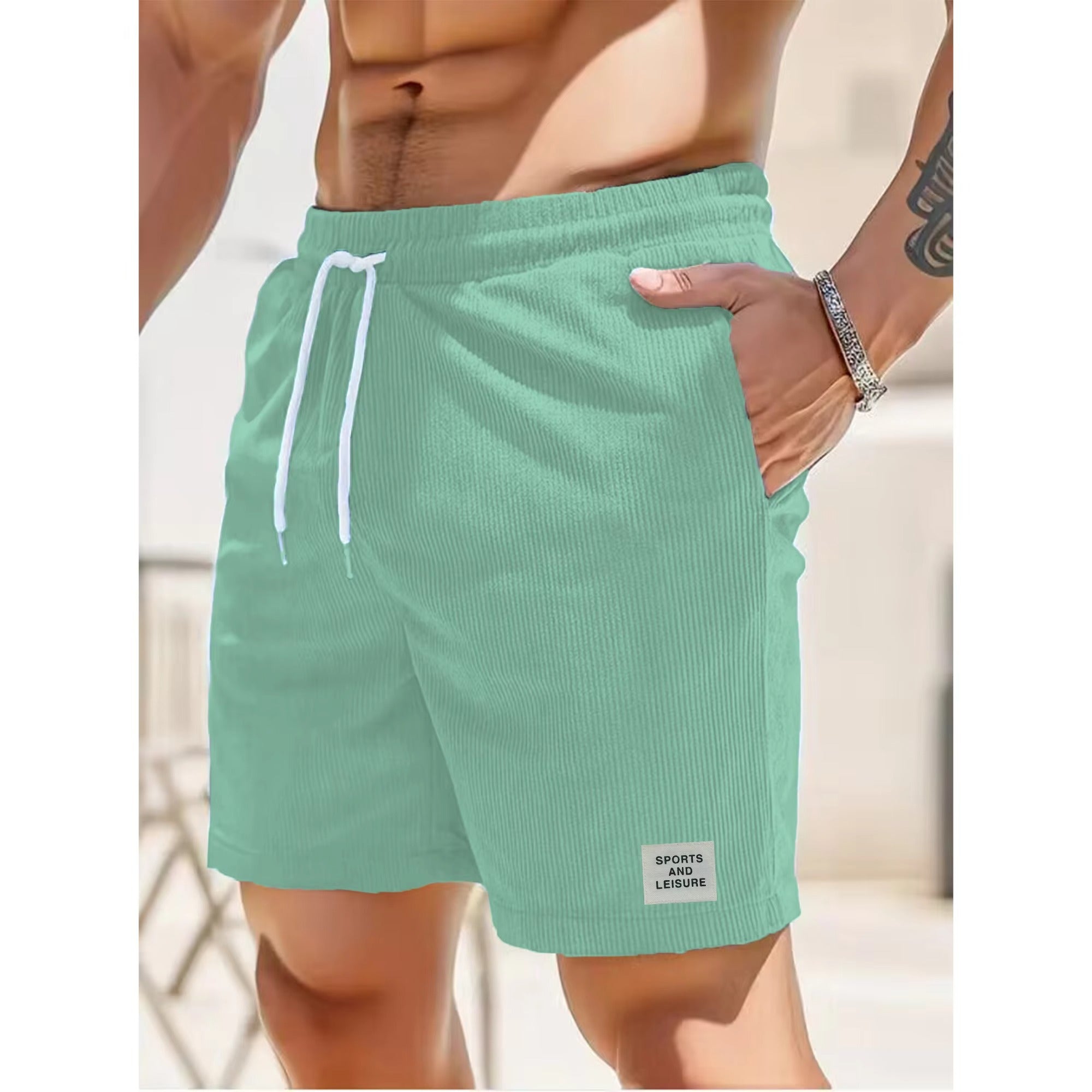 Henrik | Pantaloni corti estivi in corda leggera a coste