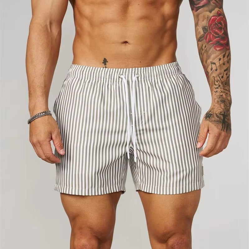 Lukas | Striped Breathable Summer Fitness Shorts