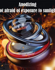 SolarGlow | Double-Suspended Rotating Crystal Car Aromatherapy Ornament