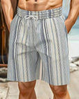 Andreas | Retro Stripe Quick-Dry Swim Shorts