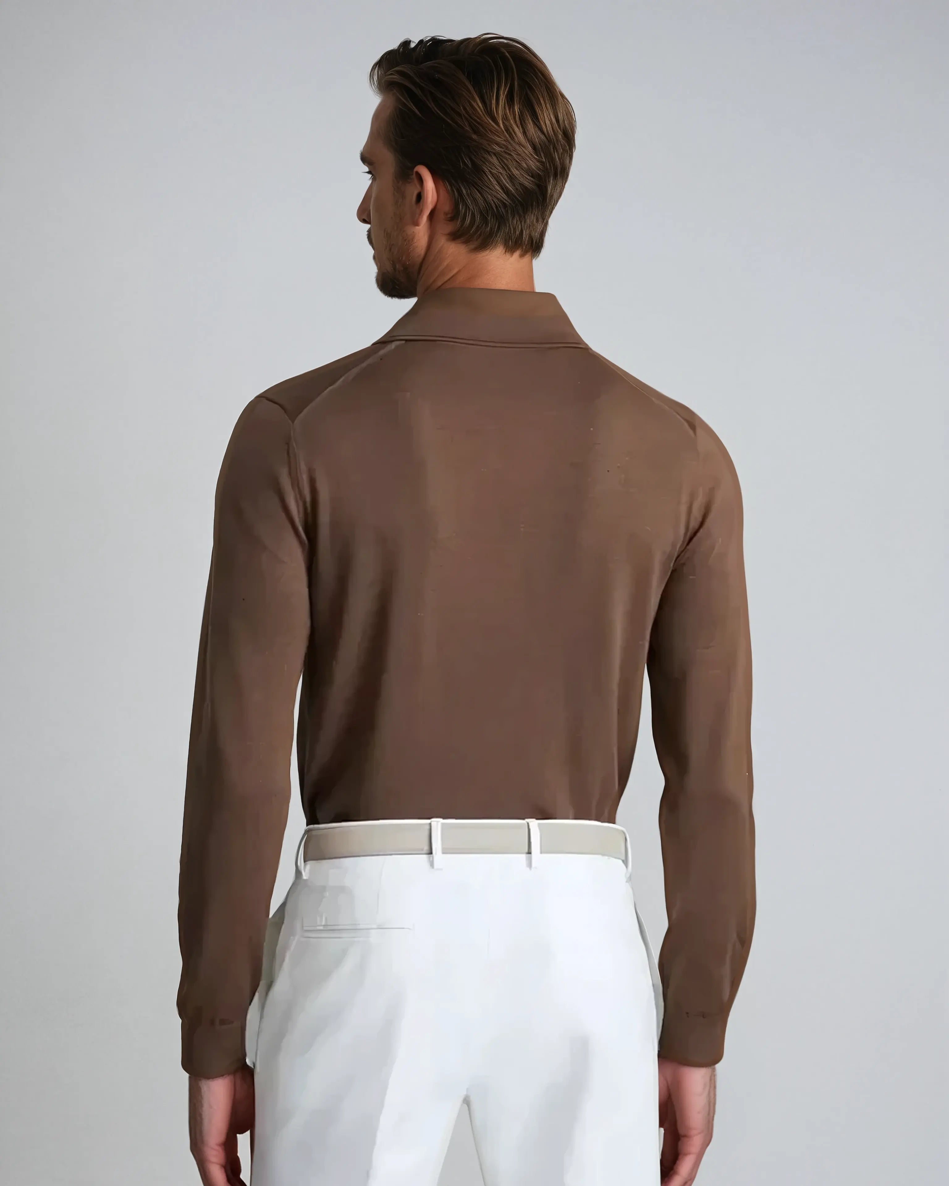 Ethan | Stylish Elegant Long Sleeve Polo Shirts 2
